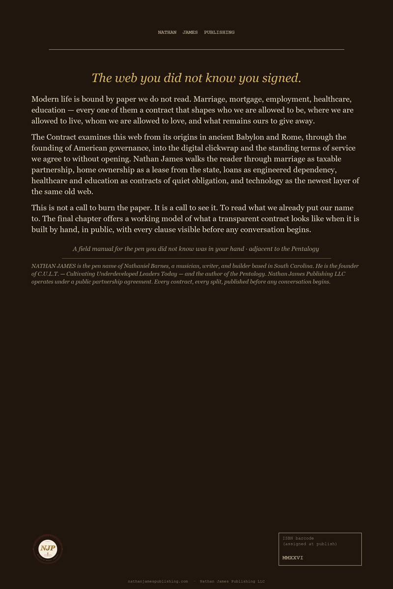 The Contract back cover