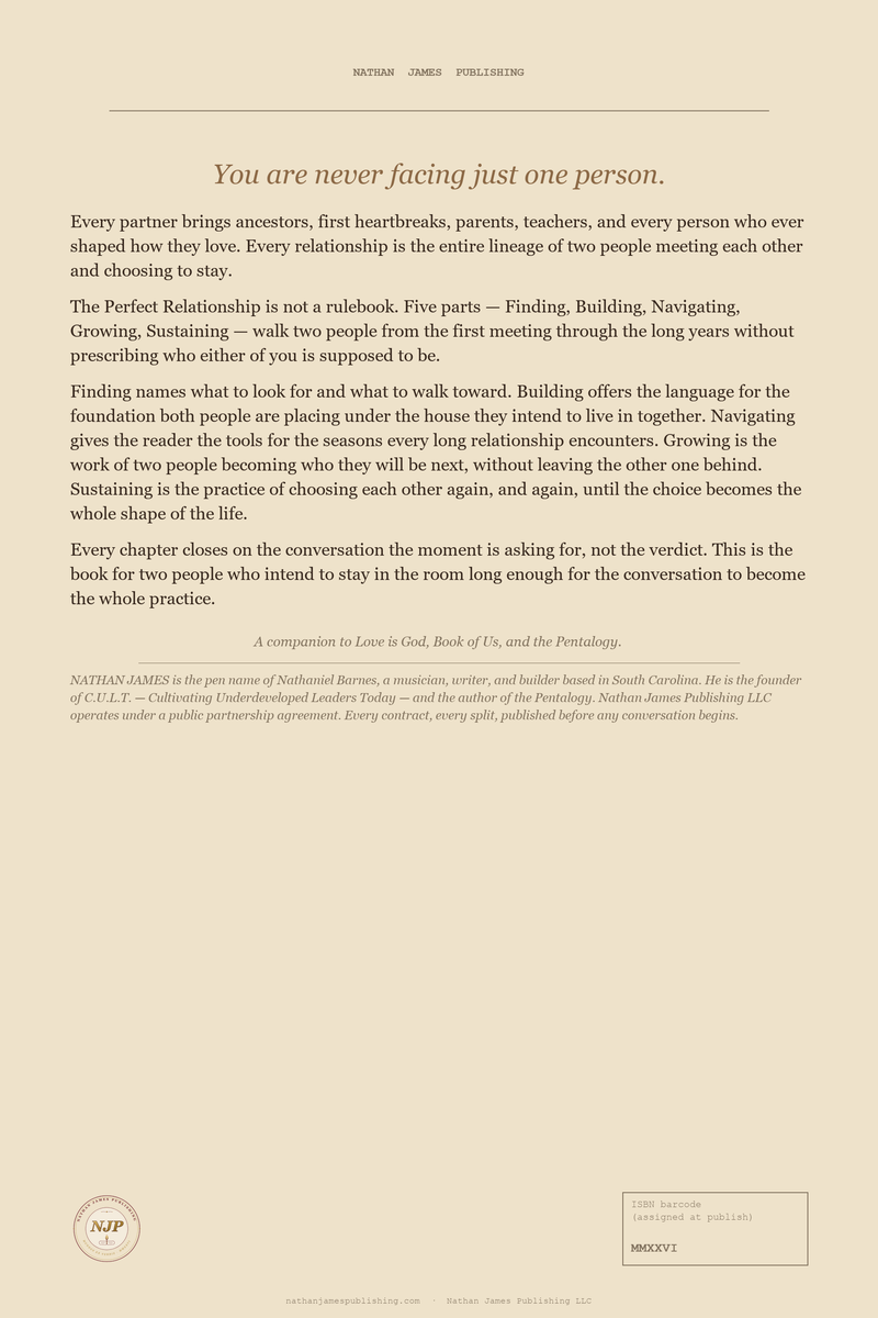 The Perfect Relationship back cover