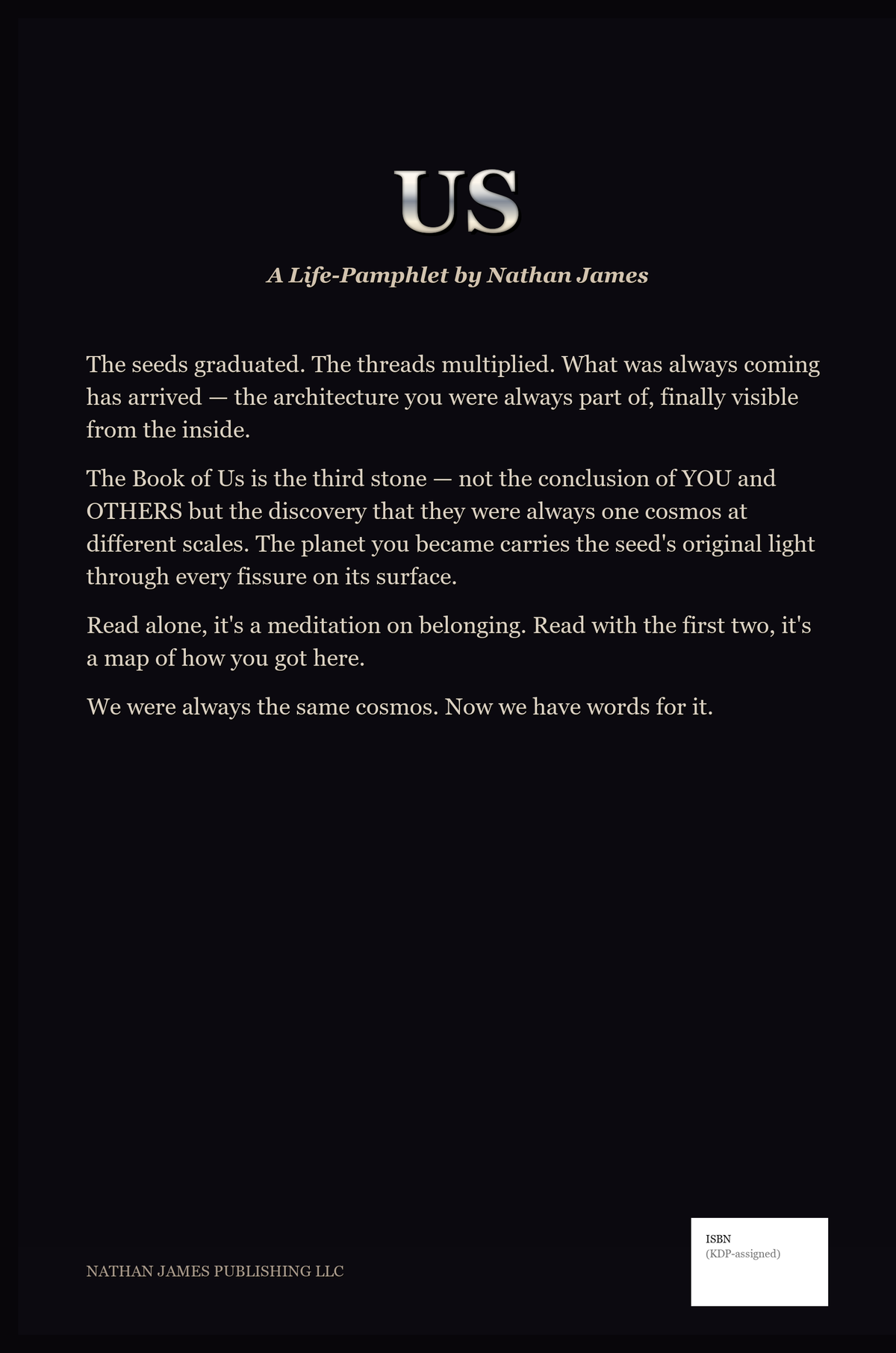 The Book of Us back cover
